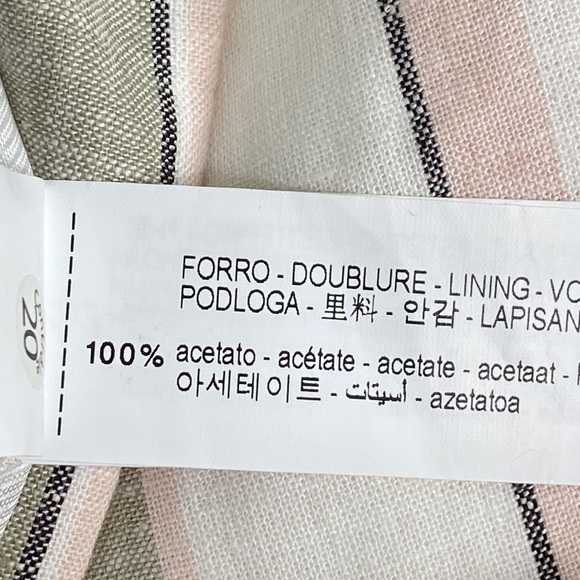 ZARA Striped Lapel Collar Oversized One Button Jacket Blazer Size Medium - Picture 12 of 12